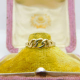9ct Yellow Gold Rope Twist Chain Band Ring 1984 London Vintage