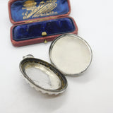 Victorian Sterling Silver Large Floral Locket 1883 Birmingham Adie & Lovekin