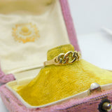 9ct Yellow Gold Rope Twist Chain Band Ring 1984 London Vintage