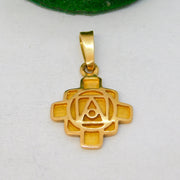 18ct Yellow Gold Rennie Mackintosh Style Nouveau Pendant Vintage c1970