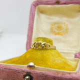 9ct Yellow Gold Rope Twist Chain Band Ring 1984 London Vintage