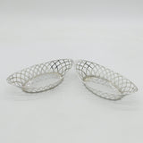 Edwardian Pair of Sterling Silver Pierced Treat Baskets Antique 1903 London