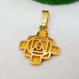 18ct Yellow Gold Rennie Mackintosh Style Nouveau Pendant Vintage c1970