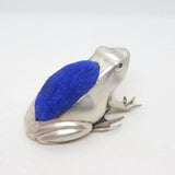 Edwardian Sterling Silver Large Frog Pin Cushion Antique 1907 Birmingham