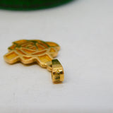 18ct Yellow Gold Rennie Mackintosh Style Nouveau Pendant Vintage c1970
