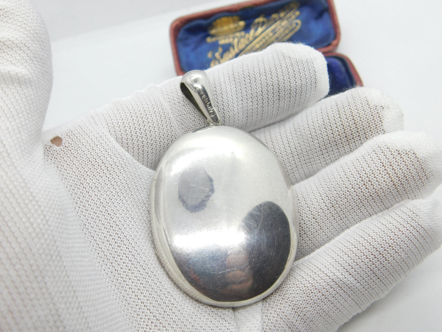 Victorian Anglo-Indian Sterling Silver Large Double Locket Antique c1880