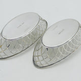 Edwardian Pair of Sterling Silver Pierced Treat Baskets Antique 1903 London