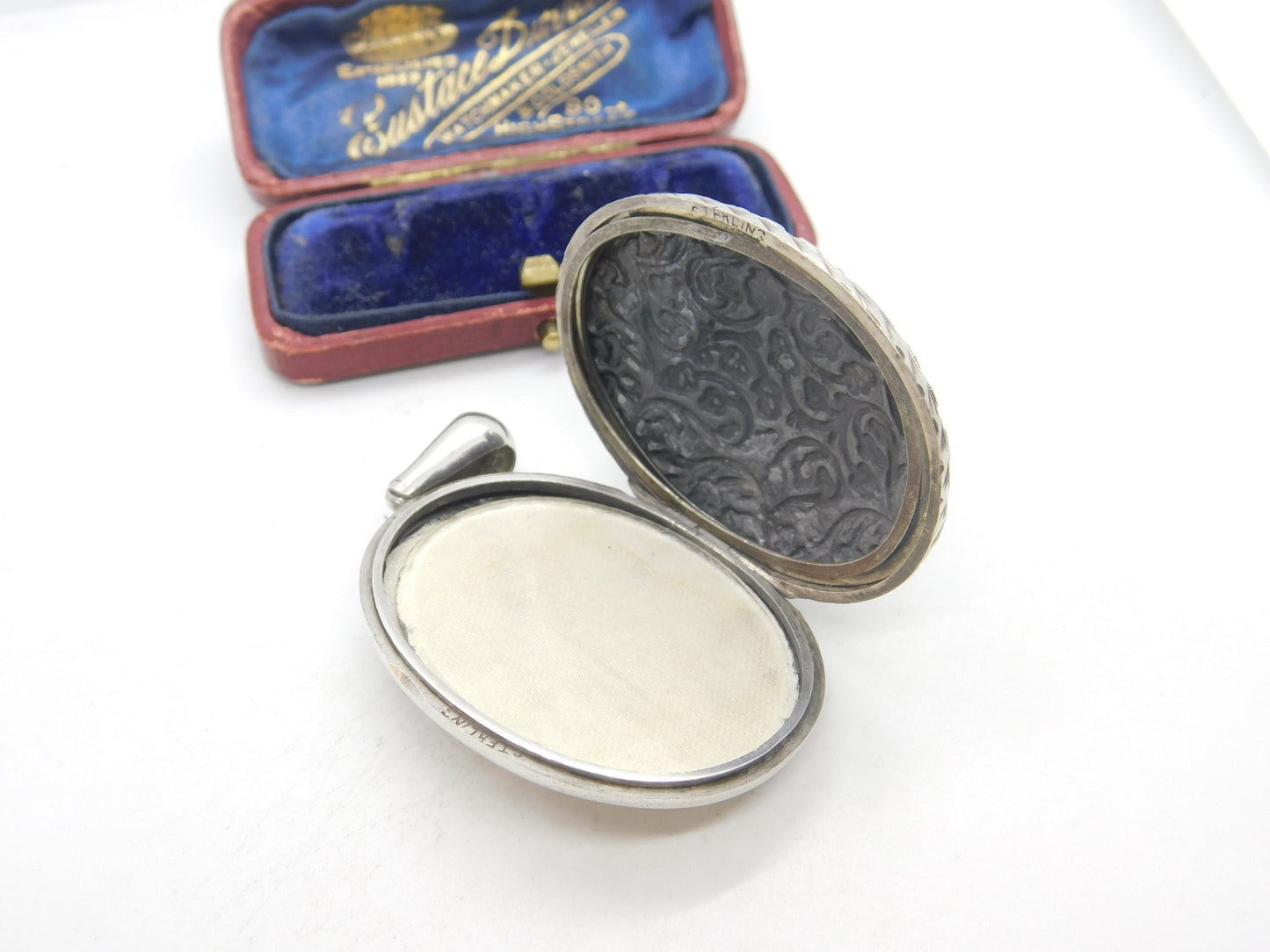 Victorian Anglo-Indian Sterling Silver Large Double Locket Antique c1880