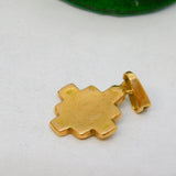 18ct Yellow Gold Rennie Mackintosh Style Nouveau Pendant Vintage c1970