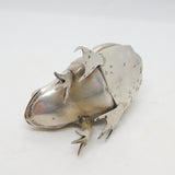 Edwardian Sterling Silver Large Frog Pin Cushion Antique 1907 Birmingham