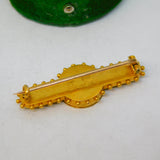 Victorian Etruscan 18ct Gold & Woven Hair Set Mourning Brooch Antique c1890
