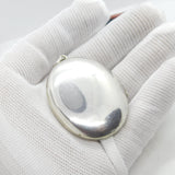 Aesthetic Movement Victorian Sterling Silver Swallow Bird Locket Antique c1880