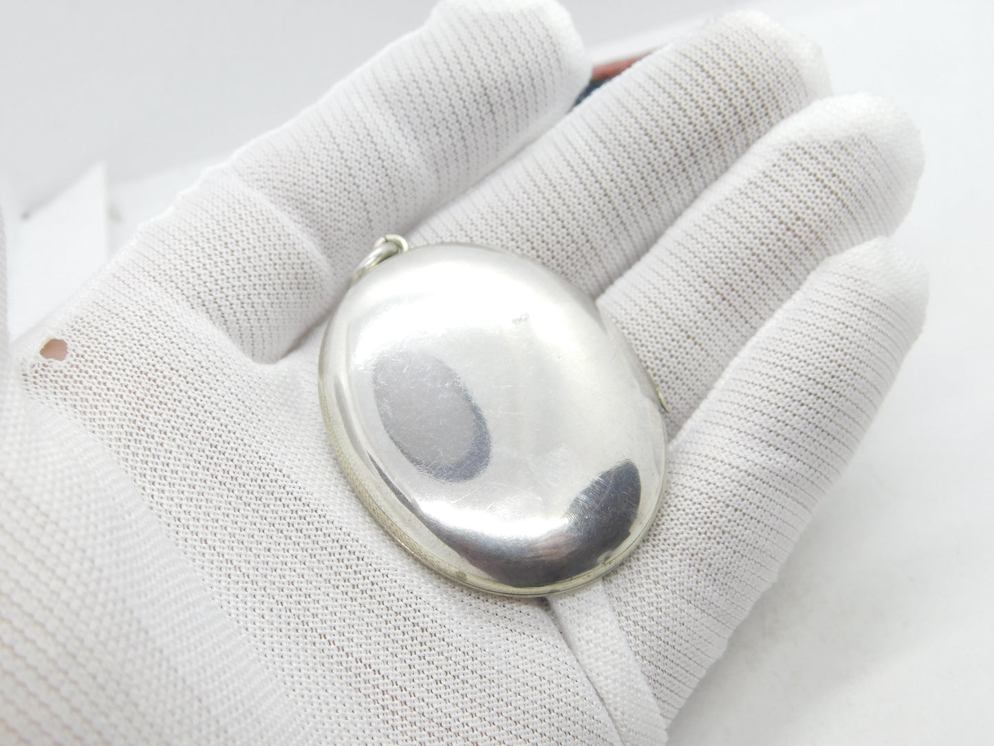 Aesthetic Movement Victorian Sterling Silver Swallow Bird Locket Antique c1880