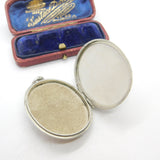 Aesthetic Movement Victorian Sterling Silver Swallow Bird Locket Antique c1880