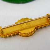 Victorian Etruscan 18ct Gold & Woven Hair Set Mourning Brooch Antique c1890