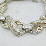 Sterling Silver Chinese Dragon Form Statement Bracelet Vintage c1990 18cm