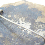 Norwegian Large Sterling Silver Guilloche Enamel Mountain Scene Brooch Antique