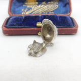 Sterling Silver Fox in the Riding Hat Charm or Pendant Vintage c1970