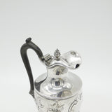Georgian Sterling Silver Floral Repousse Water Jug Antique 1821 London S. Royes