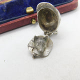 Sterling Silver Fox in the Riding Hat Charm or Pendant Vintage c1970