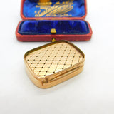 Early Georgian 9ct Rose Gold Vinaigrette Cross Pattern c1760 Antique AF