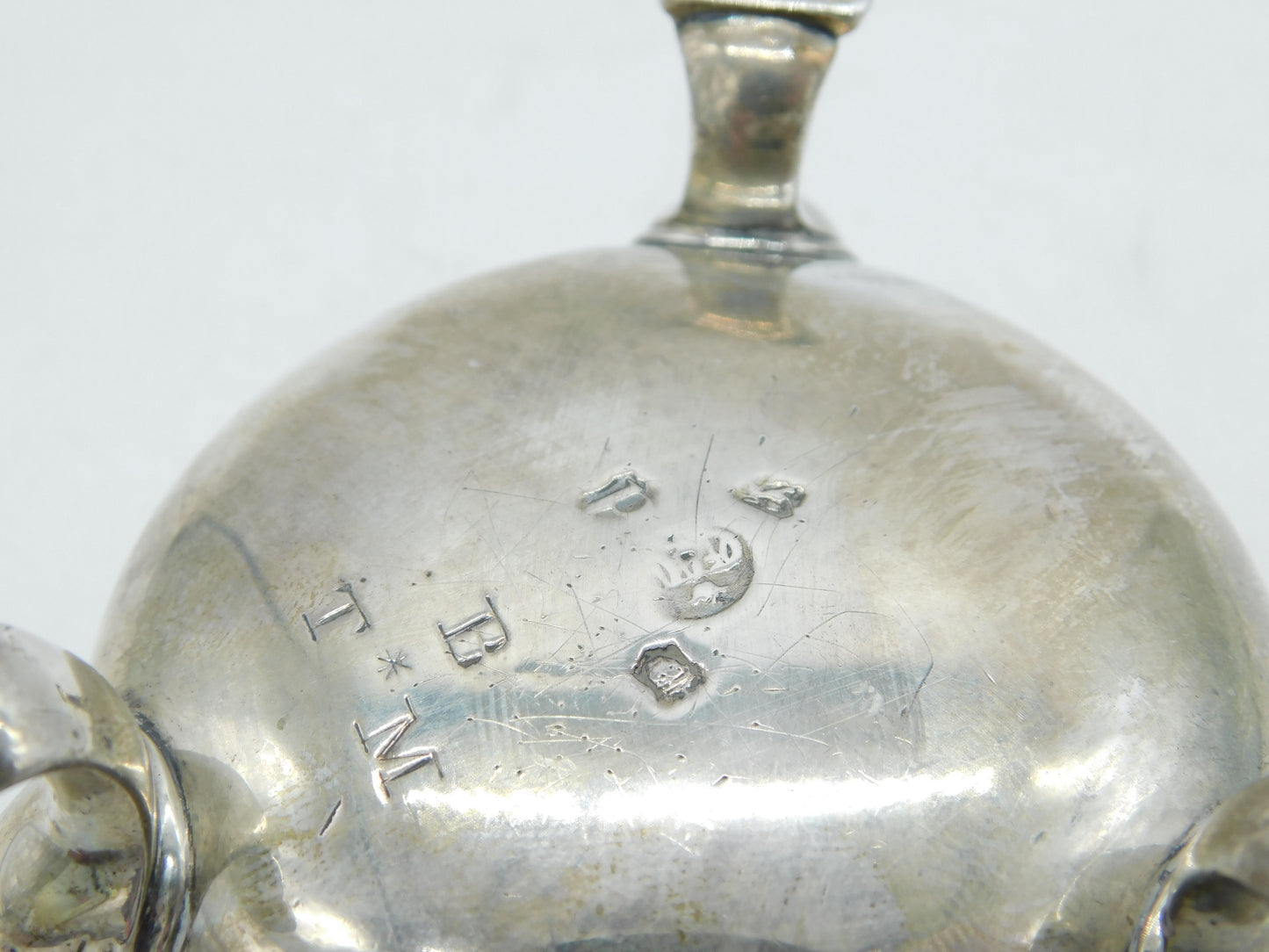George II Sterling Silver Paw Foot Salt Cellar Antique 1750 London