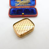 Early Georgian 9ct Rose Gold Vinaigrette Cross Pattern c1760 Antique AF
