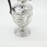 Georgian Sterling Silver Floral Repousse Water Jug Antique 1821 London S. Royes