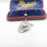 Sterling Silver Fox in the Riding Hat Charm or Pendant Vintage c1970
