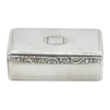 George III Sterling Silver Floral Pattern Table Snuff Box Antique 1798 London