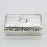 George III Sterling Silver Floral Pattern Table Snuff Box Antique 1798 London