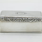 George III Sterling Silver Floral Pattern Table Snuff Box Antique 1798 London