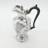 Georgian Sterling Silver Floral Repousse Water Jug Antique 1821 London S. Royes