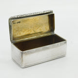 George III Sterling Silver Floral Pattern Table Snuff Box Antique 1798 London