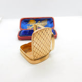 Early Georgian 9ct Rose Gold Vinaigrette Cross Pattern c1760 Antique AF