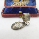 Sterling Silver Rabbit in the Magicians Hat Charm Pendant Vintage c1970