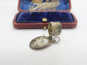 Sterling Silver Rabbit in the Magicians Hat Charm Pendant Vintage c1970