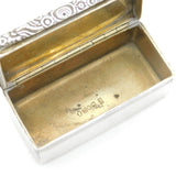 George III Sterling Silver Floral Pattern Table Snuff Box Antique 1798 London