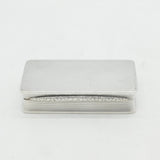 Art Deco Sterling Silver Engine Turned Parcel Gilt Snuff Box Antique 1935 Birmingham