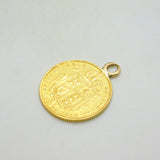 22ct Gold Queen Victoria Shield Back Half Sovereign Pendant Coin Antique 1887