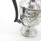 Georgian Sterling Silver Floral Repousse Water Jug Antique 1821 London S. Royes