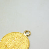 22ct Gold Queen Victoria Shield Back Half Sovereign Pendant Coin Antique 1887