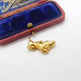 Dachshund Dog 9ct Yellow Gold Charm Pendant Vintage 1968 by Georg Jensen