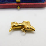 Dachshund Dog 9ct Yellow Gold Charm Pendant Vintage 1968 by Georg Jensen