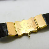 Early Victorian 18ct Gold & Enamel Floral Mourning Bracelet Inscribed 1845