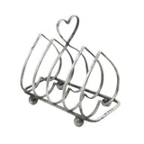 Edwardian Sterling Silver Heart Shaped Toast Rack Antique 1910 Birmingham