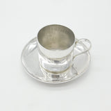 Victorian Sterling Silver Teacup & Saucer 1891 London Antique Edward Hutton