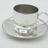 Victorian Sterling Silver Teacup & Saucer 1891 London Antique Edward Hutton