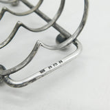 Edwardian Sterling Silver Heart Shaped Toast Rack Antique 1910 Birmingham