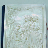 19th Century French Carved Mother of Pearl Aide Memoire Palais Royale
